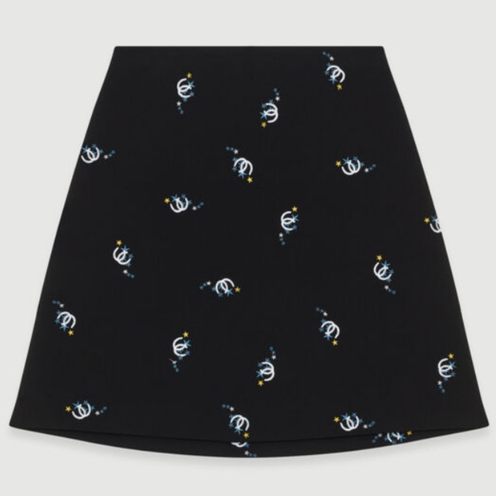 Maje Skirt - WITH NOVELTY EMBROIDERY